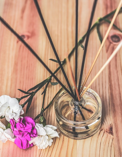 essential oil with flowers